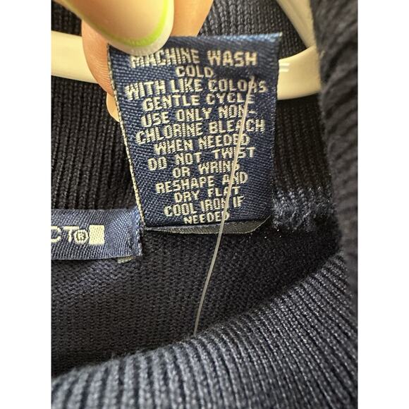 Architect Womens Sweater Size XL Peacoat Navy Blue Turtleneck Pullover NWTs - Picture 5 of 11